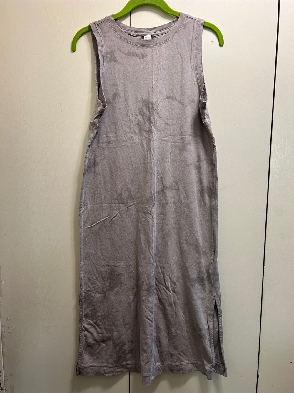 Old Navy Gray Sleeveless Tye-Dyed Maxi Dress